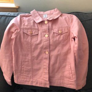 NEW rose blush pink denim jacket size 8
